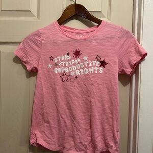 Old Navy “Reproductive Rights” Pink Short Sleeve Tee Casual Cotton Blend -XS